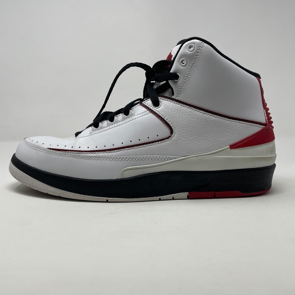 Air Jordan 2 Retro QF White Black Varsity Red 395709-101 Sneakers Mens 10.5 2010